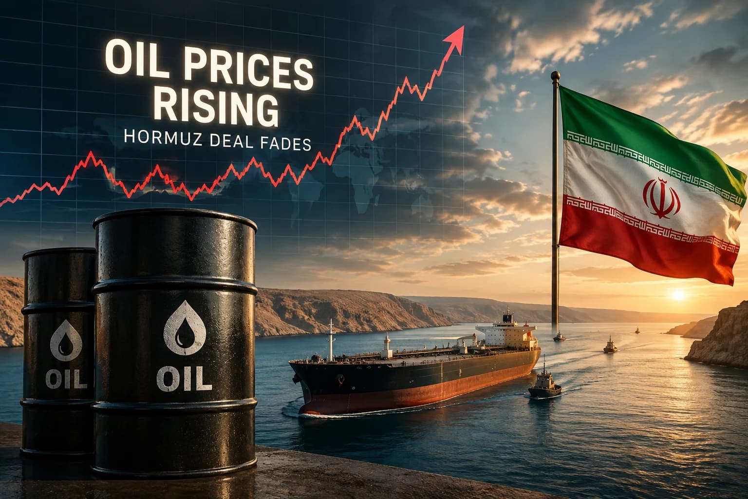 Oil Prices Rise as Hormuz Deal Hopes Fade