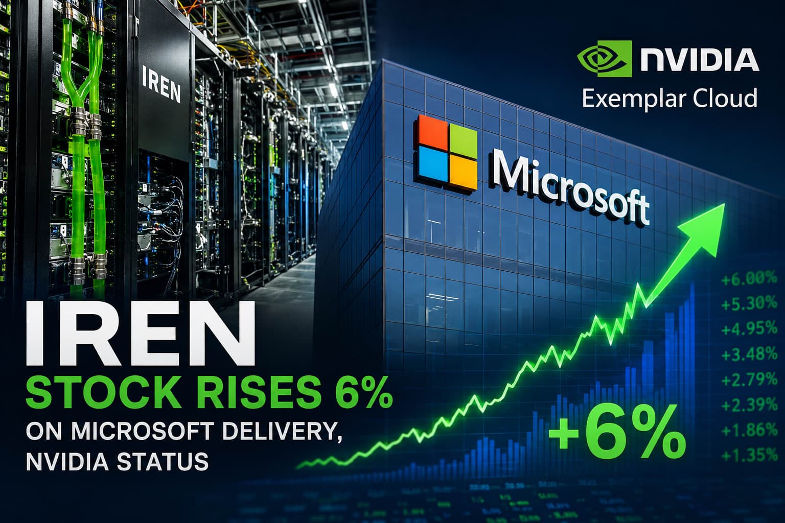 IREN Stock Rises on Microsoft AI Delivery and NVIDIA Status