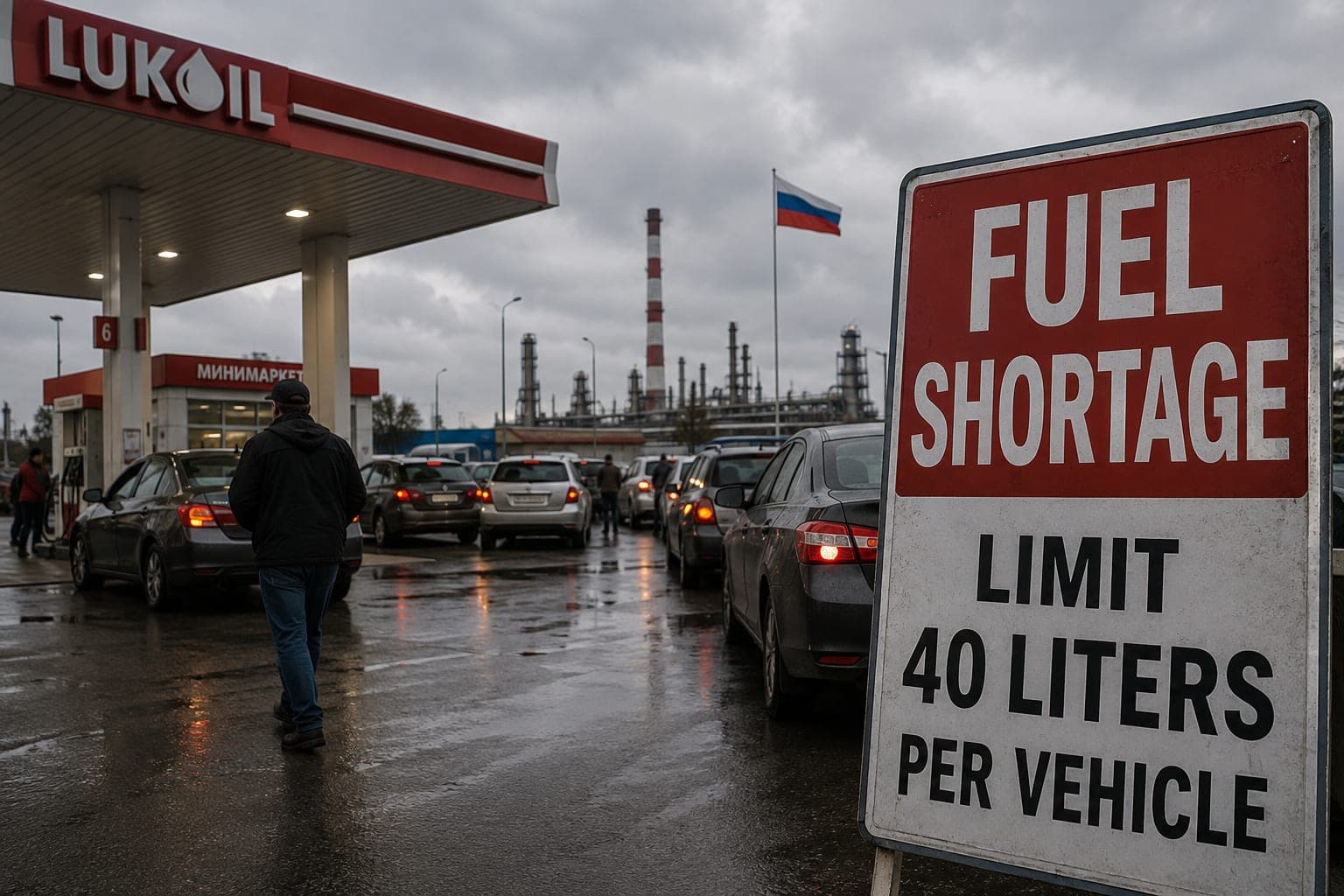 Russia Fuel Shortages Deepen as Ukraine Hits Refineries